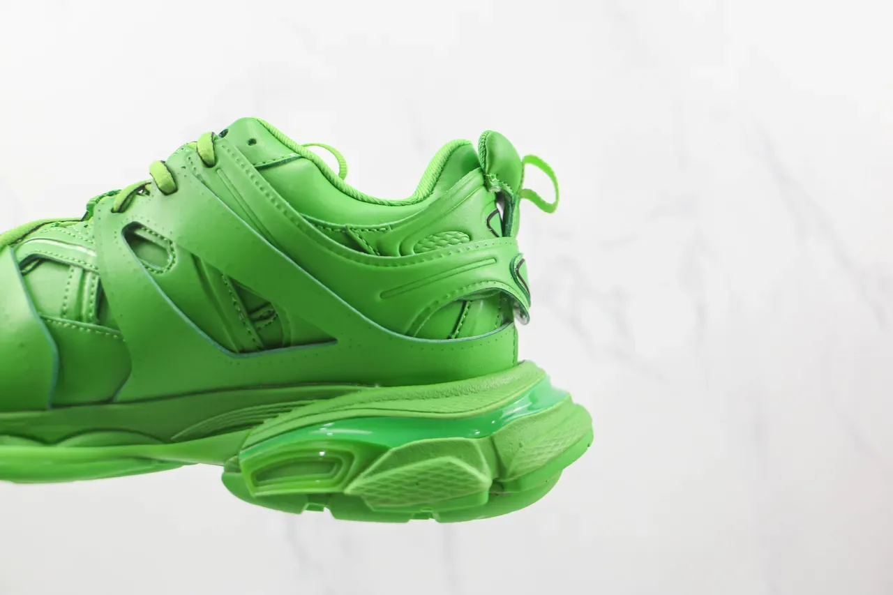 Balenciaga Track Trainer 霓虹绿厚底运动鞋 7