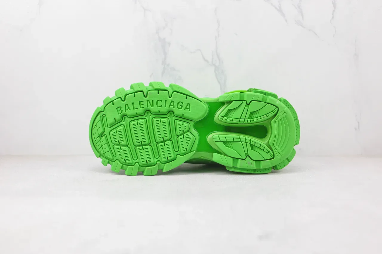 Balenciaga Track Trainer 霓虹绿厚底运动鞋 8