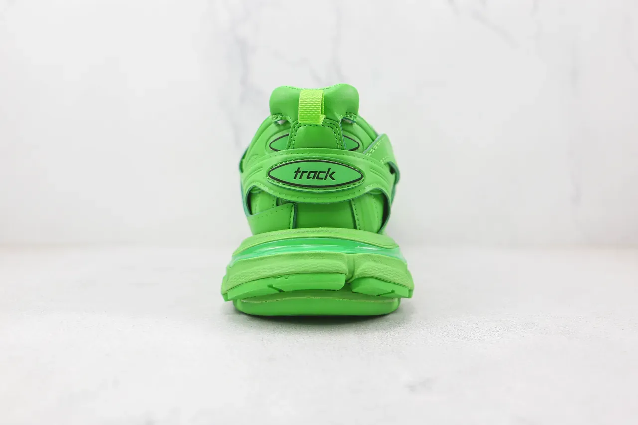 Balenciaga Track Trainer 霓虹绿厚底运动鞋 9