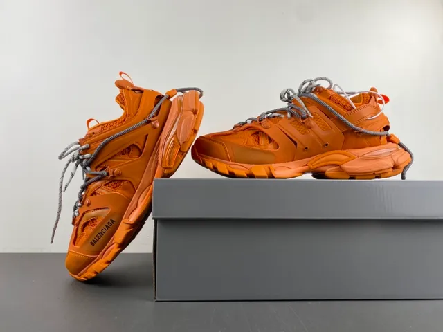 Balenciaga Track Trainer 橙色 chunky 运动鞋 14