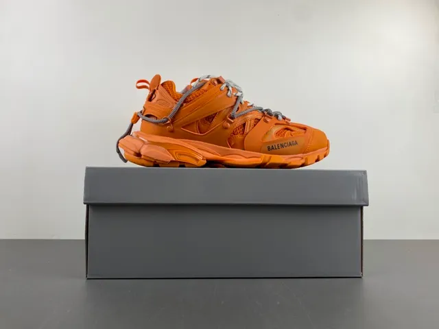 Balenciaga Track Trainer 橙色 chunky 运动鞋 15