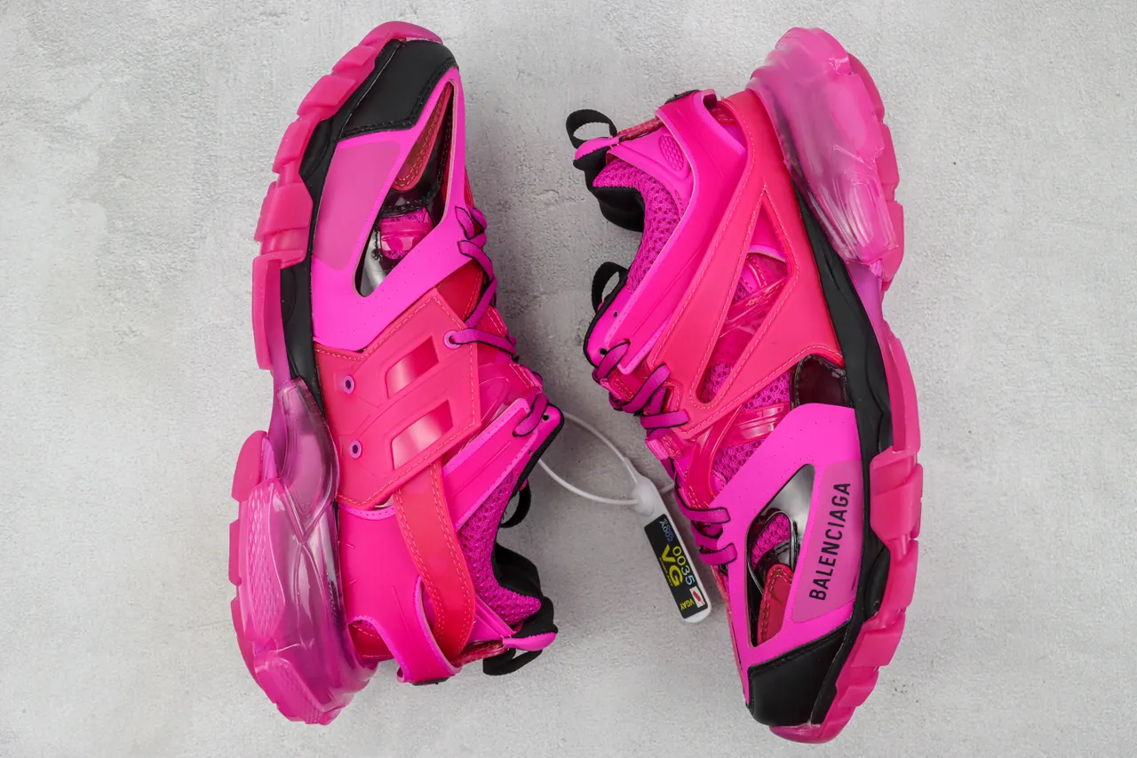 Balenciaga Track Trainer rose noir chunky baskets 2