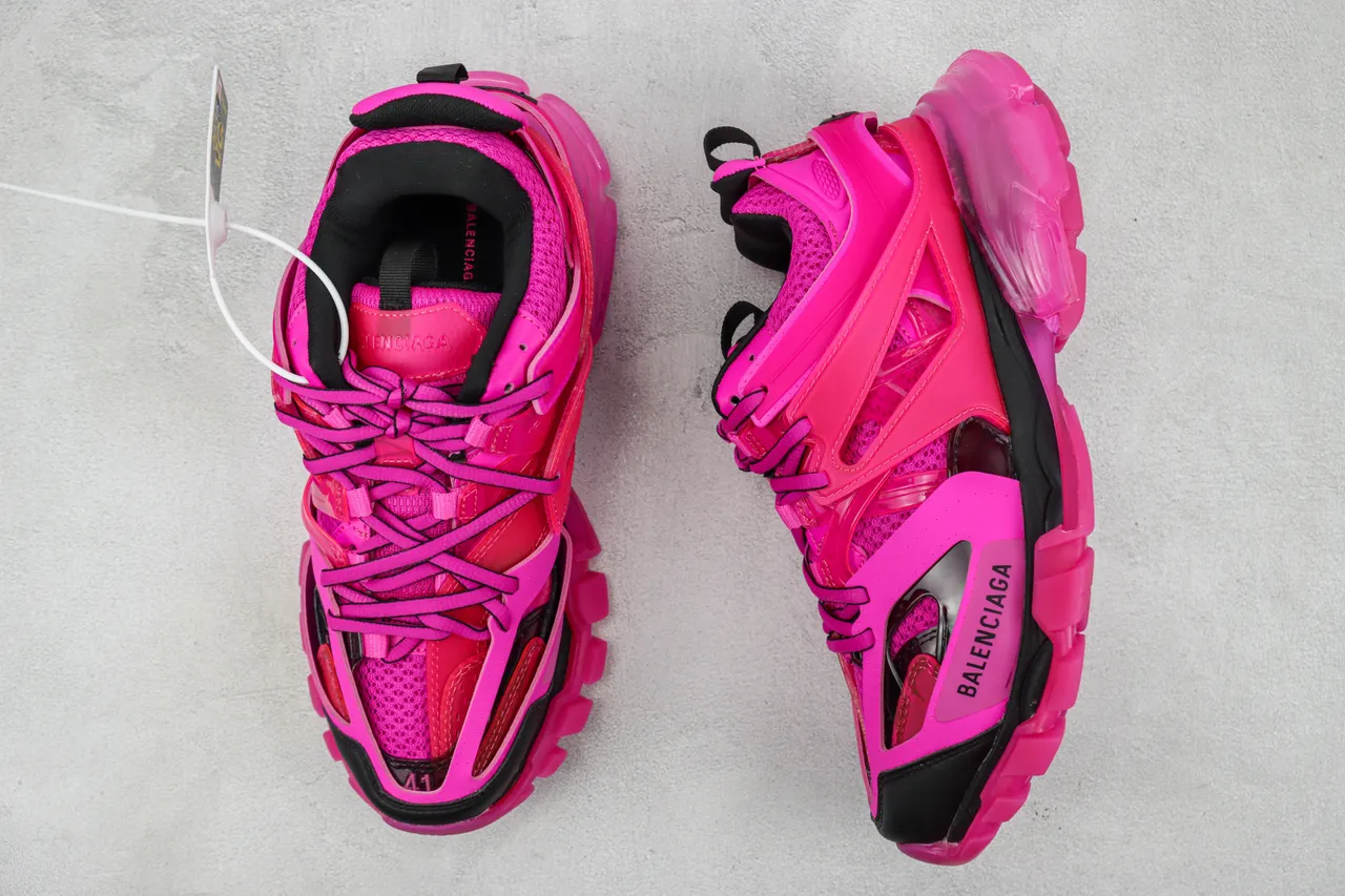 Balenciaga Track Trainer rose noir chunky baskets 3