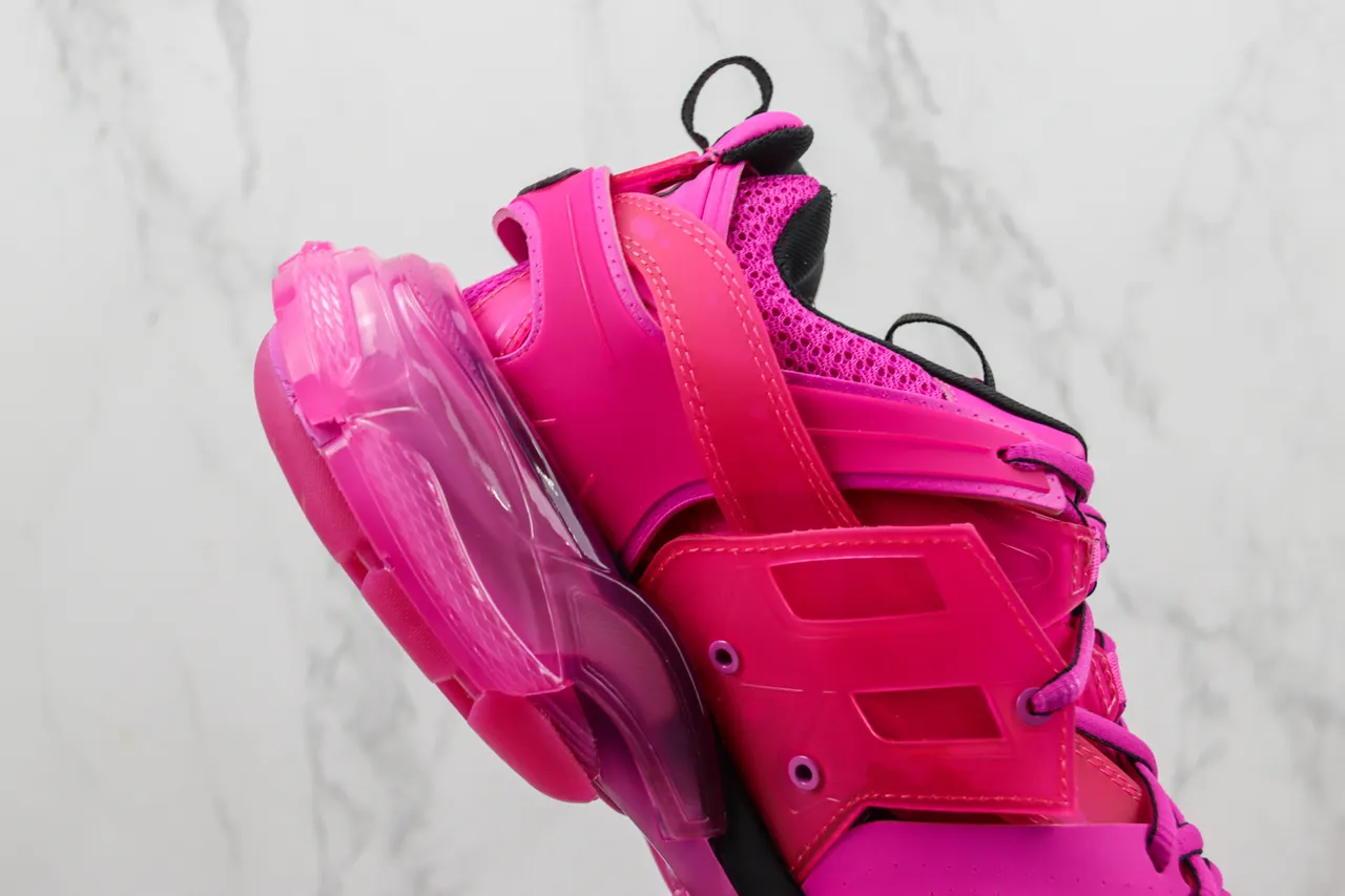 Balenciaga Track Trainer rose noir chunky baskets 5