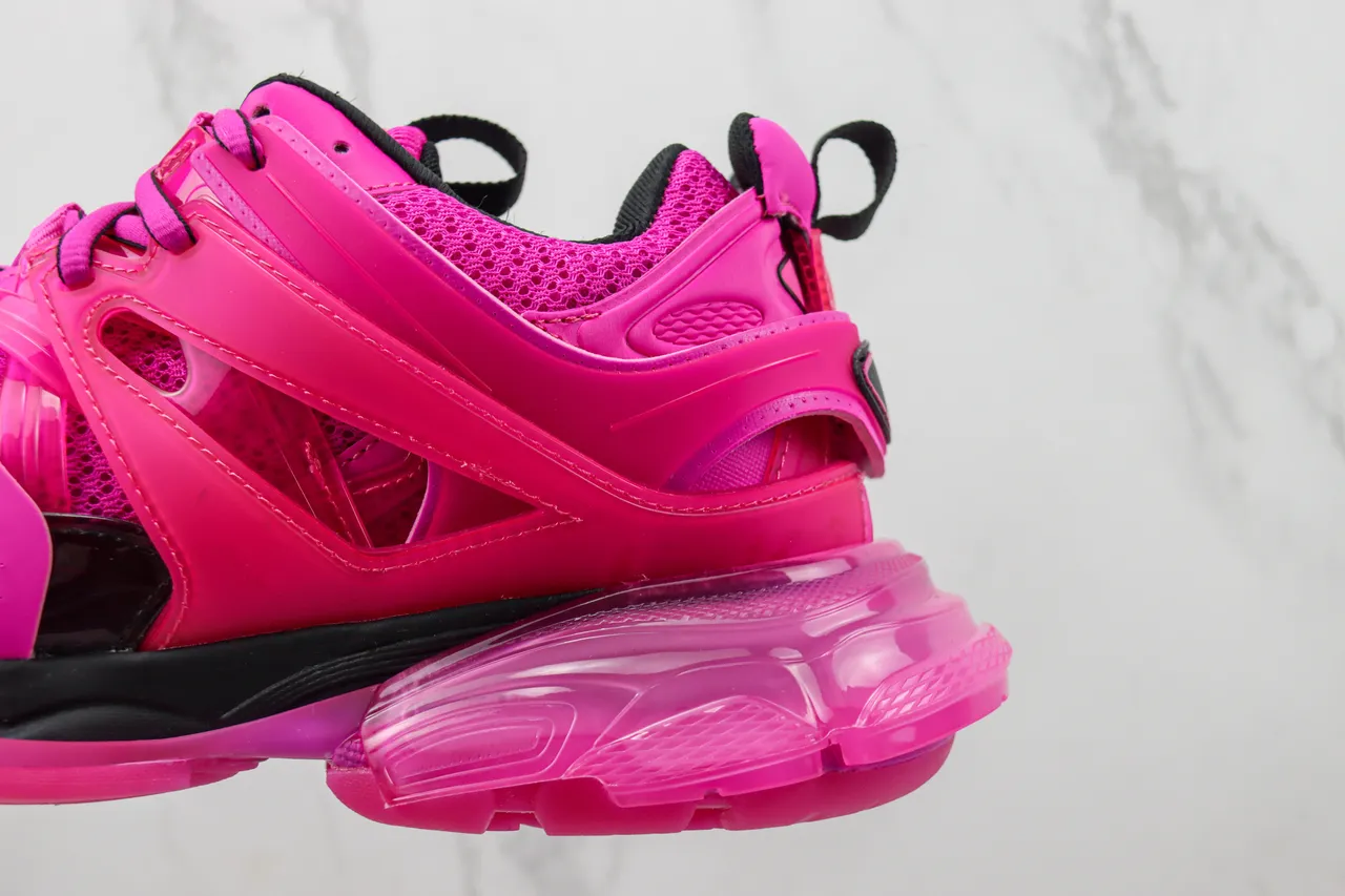 Balenciaga Track Trainer rose noir chunky baskets 7