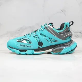 Balenciaga Track Trainer tênis turquesa preto chunky