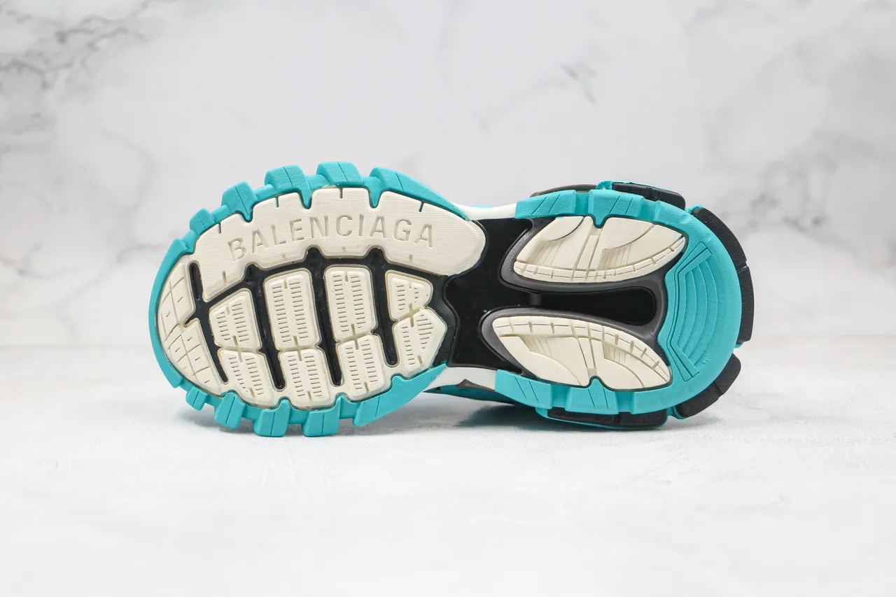 Balenciaga Track Trainer Turquoise Black Chunky Sneakers 2