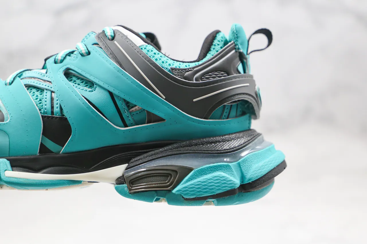 Balenciaga Track Trainer Turquoise Black Chunky Sneakers 6