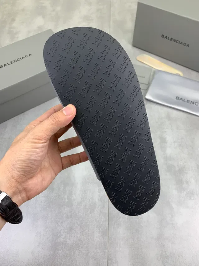 Balenciaga Triple Buckle Slate Gray Casual Sandals 2