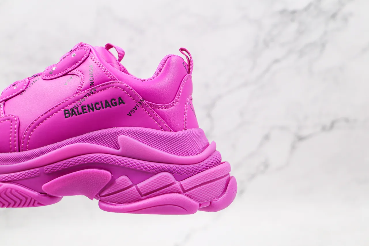 Balenciaga Triple S Monochromatic Pink Chunky Sneakers 4