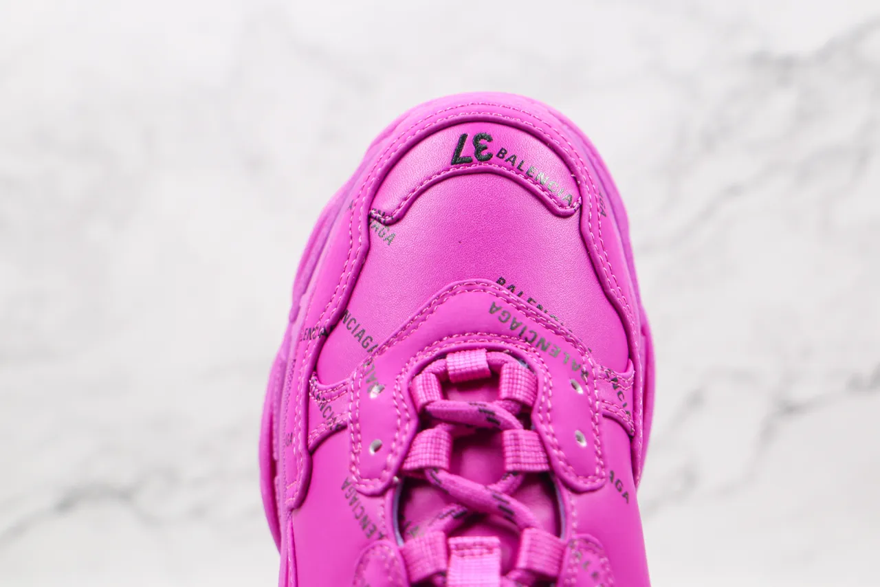 Balenciaga Triple S Monochromatic Pink Chunky Sneakers 5