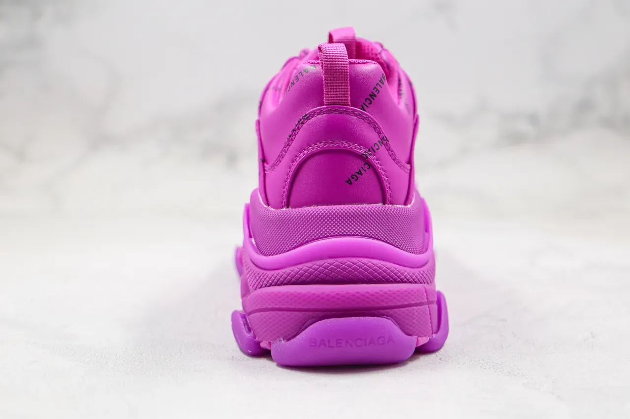 Balenciaga Triple S Monochrome Pink Chunky Sneakers 3