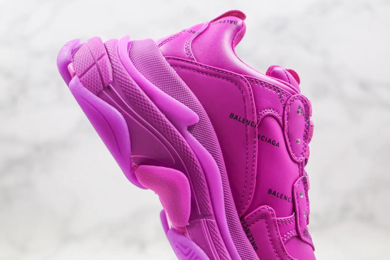 Balenciaga Triple S Monochrome Pink Chunky Sneakers 4