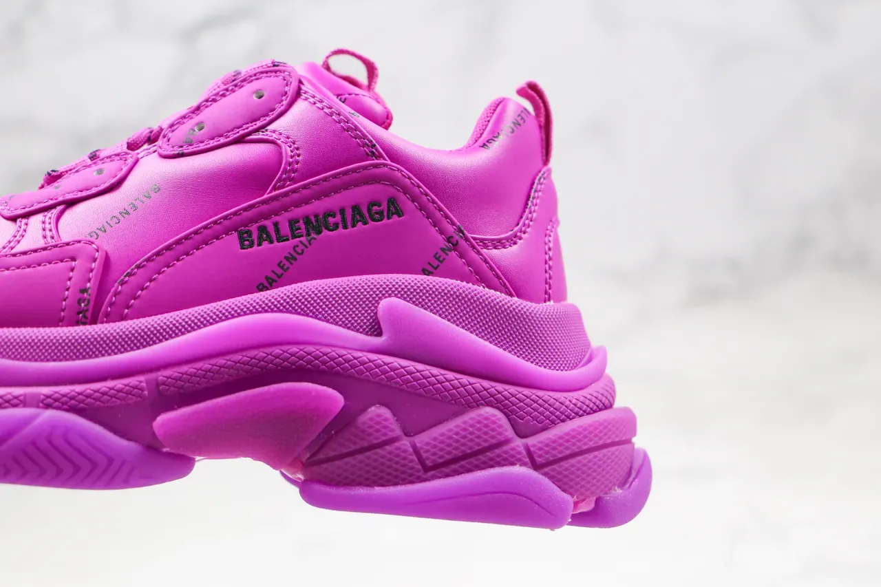 Balenciaga Triple S Monochrome Pink Chunky Sneakers 6