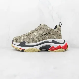 Balenciaga Triple S Monogram Beige Red Gum চাঙ্কি স্নিকার্স