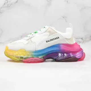 Balenciaga Triple S চাঙ্কি স্নিকার বহুরঙ গ্রেডিয়েন্ট