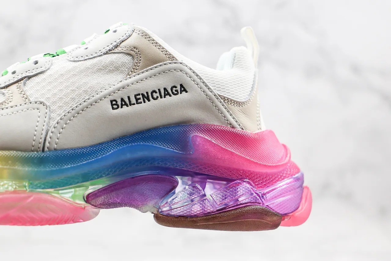 Balenciaga Triple S Multicolor Gradient Chunky Sneakers 4