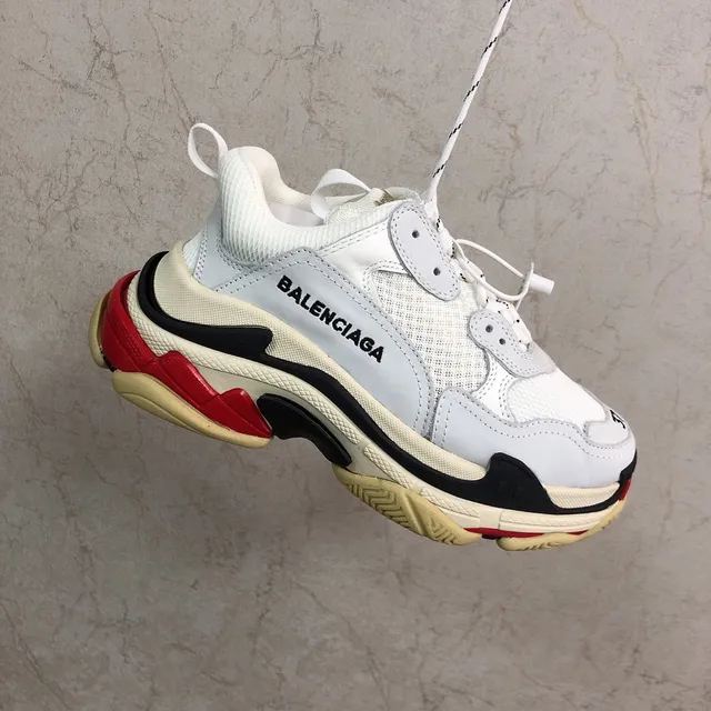 Balenciaga Triple S White Black Red Beige Chunky Sneakers 5