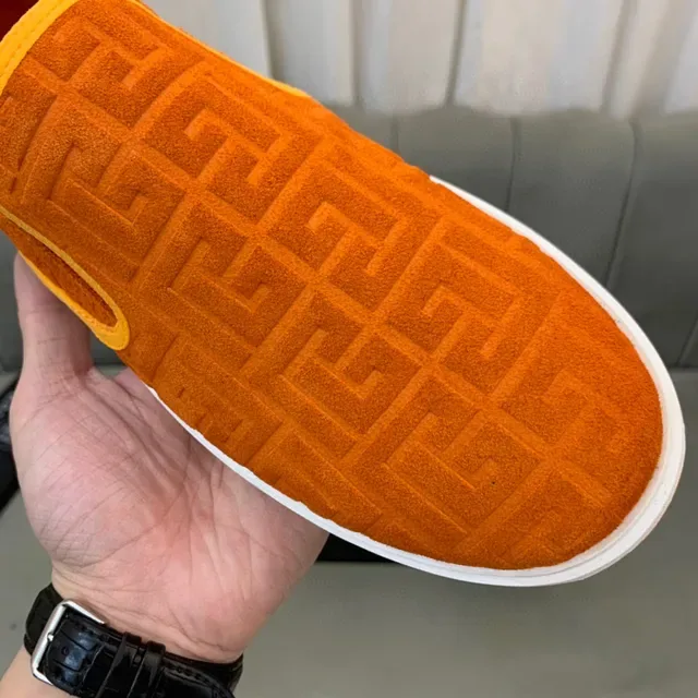 Balmain B-Court Zapatillas Lifestyle Naranja Monograma Slip-On 4