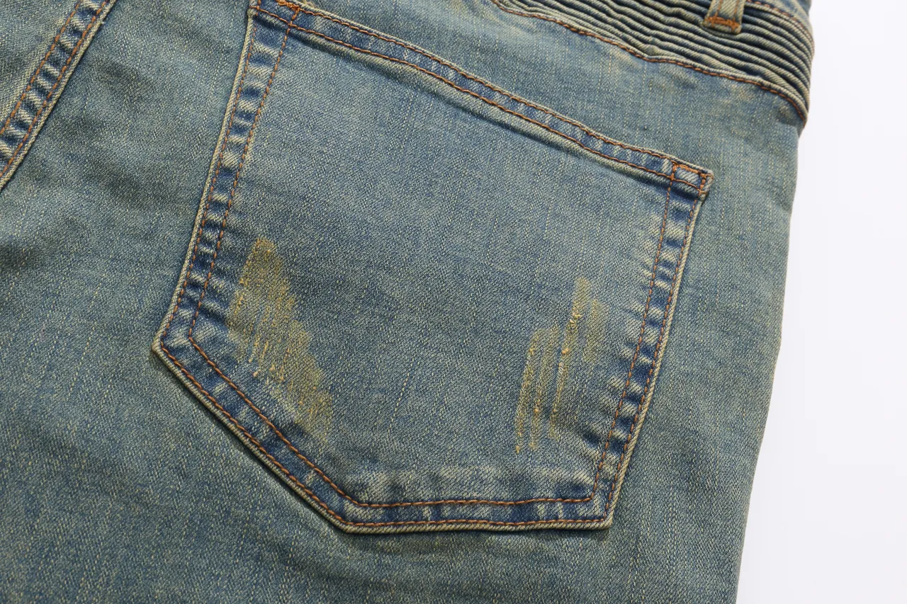 Balmain Bleu Beige usé lavage moyen denim à fermeture éclair poches avant shorts 5