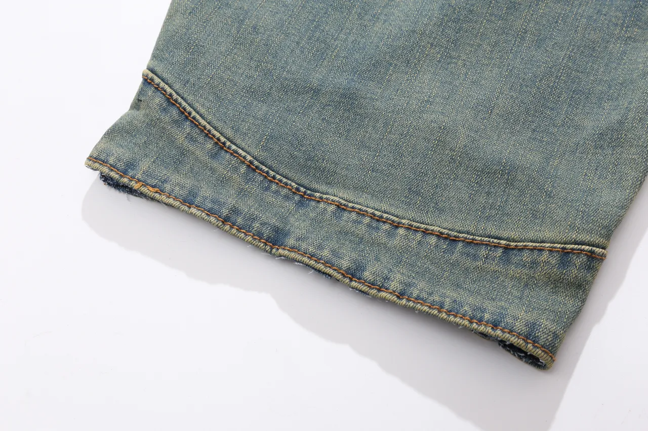 Balmain Bleu Beige usé lavage moyen denim à fermeture éclair poches avant shorts 7