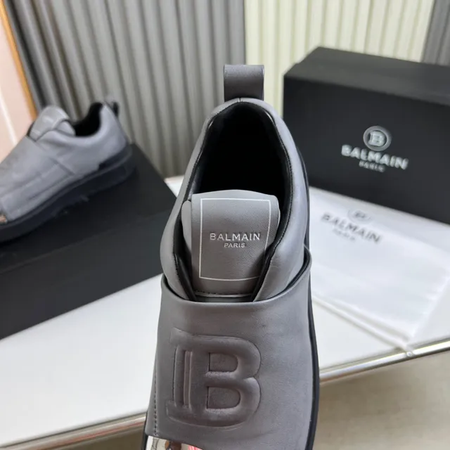 Balmain Gris Argent Slip-On Sangle Élastique Chaussures Lifestyle 3