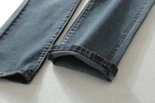 Balmain Pantalones Vaqueros de Mezclilla con Estilo de Motocicleta y Desgastados 7