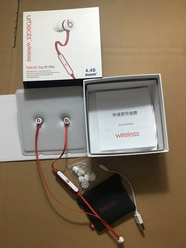Beats urBeats² Wireless Black Red Neckband-Style Sports Earphones 14