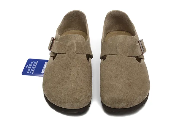 Birkenstock Arizona Ante Beige Marrón Superior Correa de Hebilla Única Zapatos Casuales 3