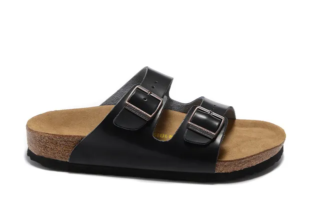 Birkenstock Arizona صندل كاجوال جلد أسود 4