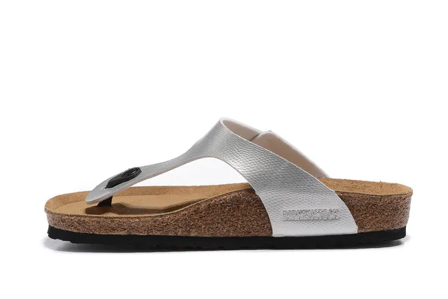 Birkenstock Arizona صندل كاجوال فضي معدني 4