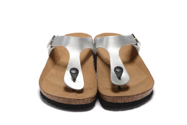 Birkenstock Arizona صندل كاجوال فضي معدني 5