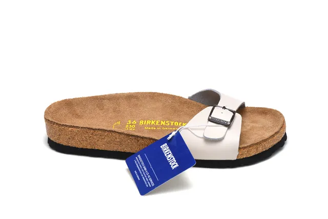 Birkenstock Arizona Off-White চামড়া ক্যাজুয়াল স্যান্ডাল 2