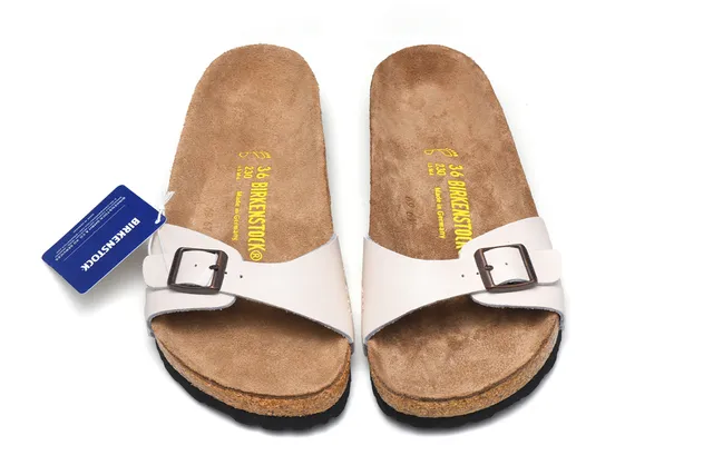 Birkenstock Arizona Off-White চামড়া ক্যাজুয়াল স্যান্ডাল 3