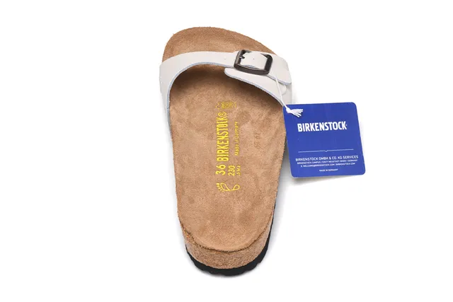 Birkenstock Arizona Off-White চামড়া ক্যাজুয়াল স্যান্ডাল 5