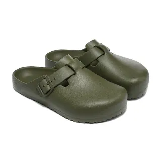 Birkenstock Army Green Molded EVA Construction Dual Adjustable Straps Clog