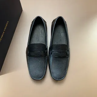 Bottega Veneta Andiamo কালো পেবল লেদার লোফার