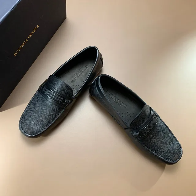 Bottega Veneta Andiamo কালো পেবল লেদার লোফার 4