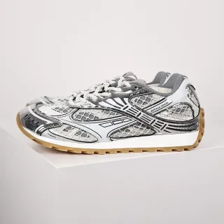 Bottega Veneta Andiamo White Gray Black Gum Lifestyle Sneakers