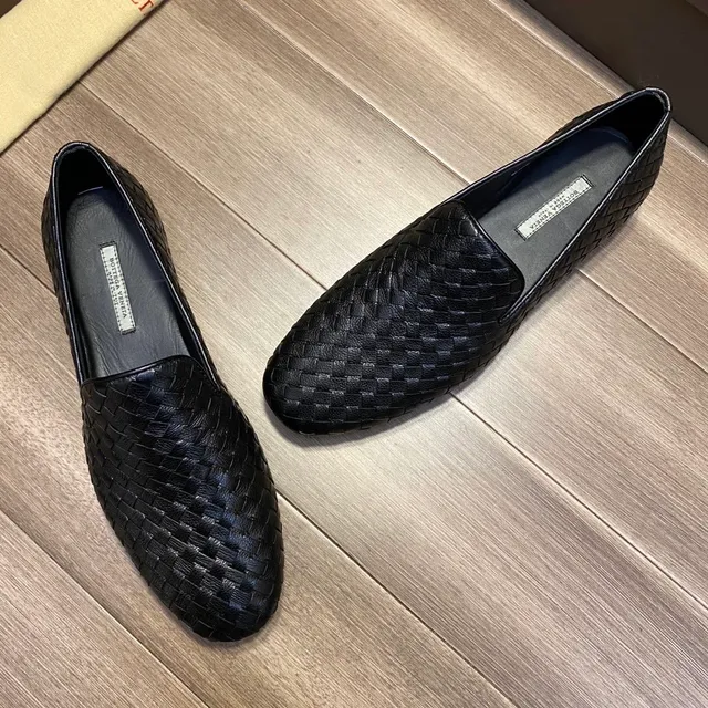 Bottega Veneta Andiamo Tecido Intrecciato Mocassins Preto 2