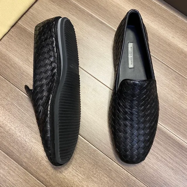 Bottega Veneta Andiamo Tecido Intrecciato Mocassins Preto 7