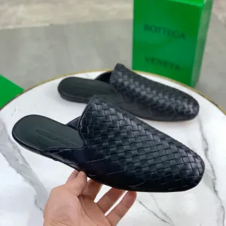 Bottega Veneta Andiamo Woven Leather Black Mule Casual Shoes