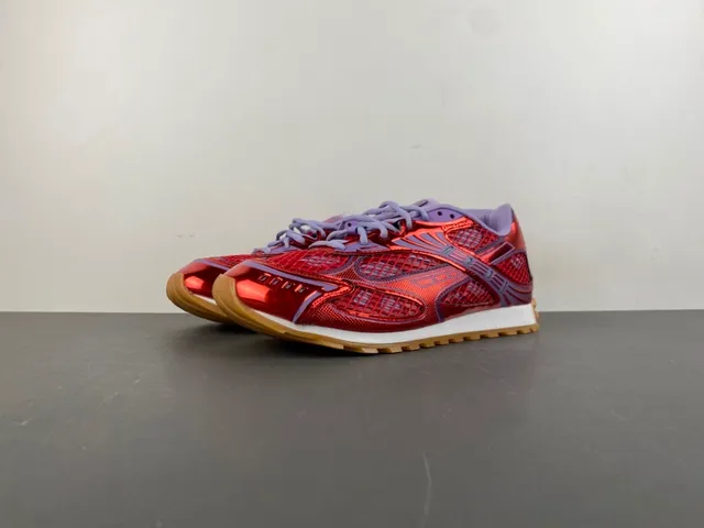 Bottega Veneta Cassette Metallic Red and Purple Lifestyle Sneakers 10