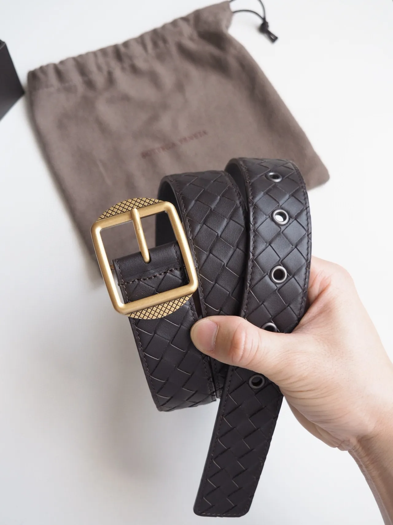 Bottega Veneta Intrecciato Ceinture en cuir tissé 2