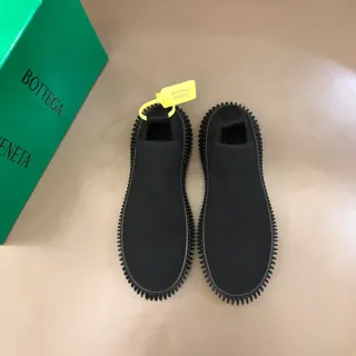 Bottega Veneta সার্ডিন কালো বুনা স্লিপ-অন লোফার