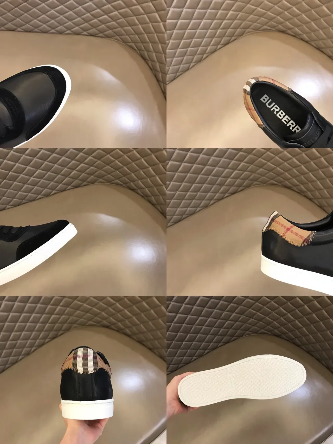 Burberry Knight Black et House Check sneakers lifestyle 9