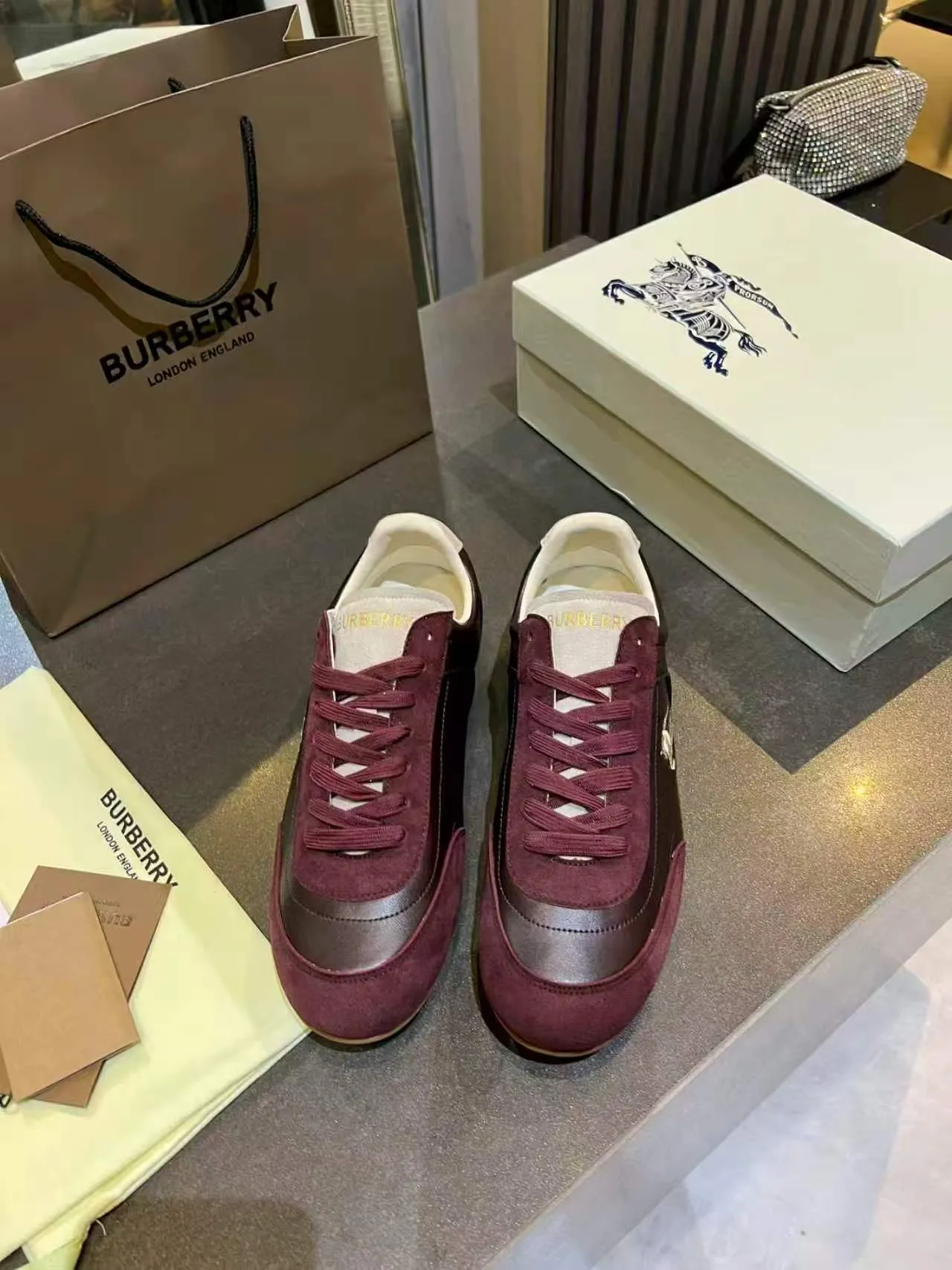 Burberry Knight Dos Tonos Cuero y Ante Zapatillas Lifestyle 2