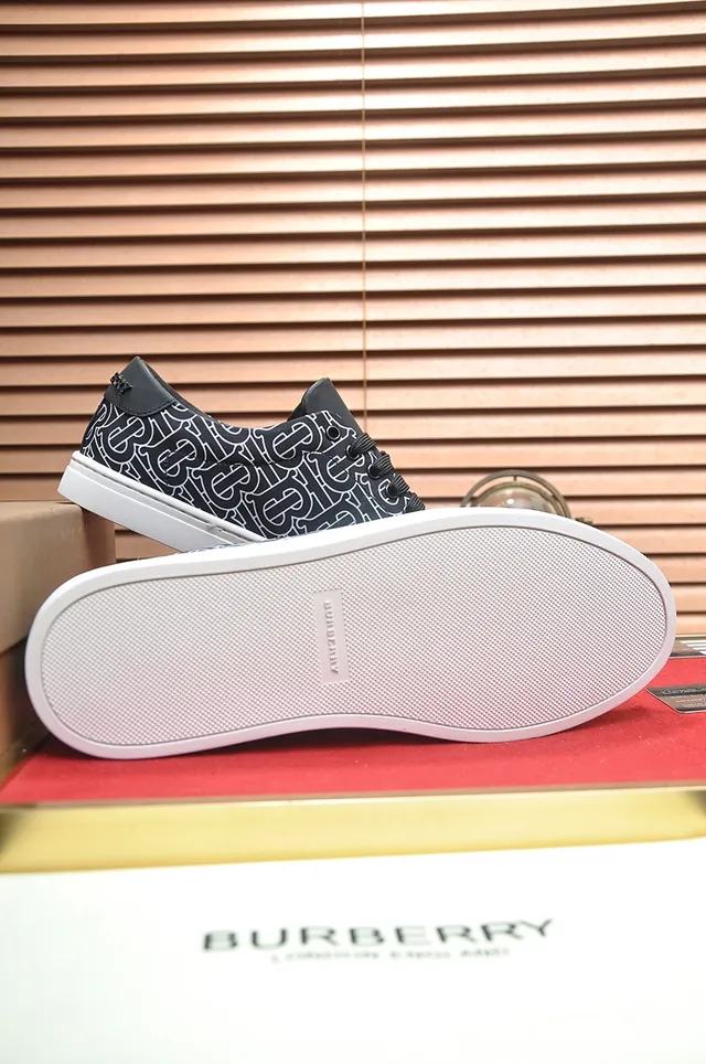 Burberry Monogram-Print Black and White Lifestyle Sneakers 2