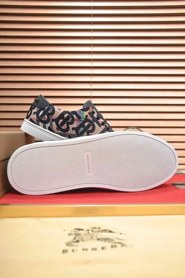 Burberry Monogram-Print Black and White Lifestyle Sneakers 2