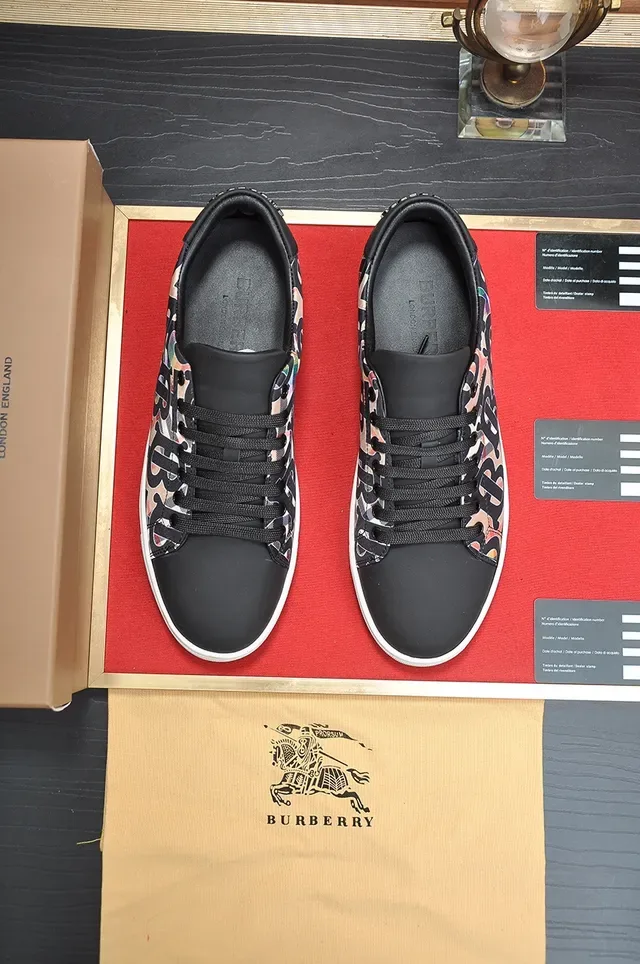 Burberry Monogram-Print Black and White Lifestyle Sneakers 4